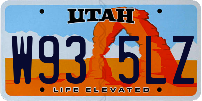 UT license plate W935LZ