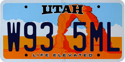 UT license plate W935ML