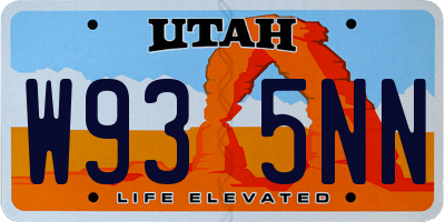 UT license plate W935NN