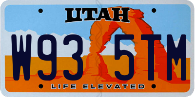 UT license plate W935TM