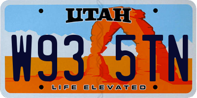 UT license plate W935TN