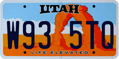 UT license plate W935TQ
