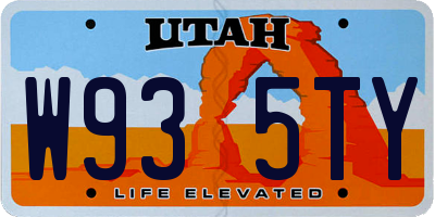 UT license plate W935TY