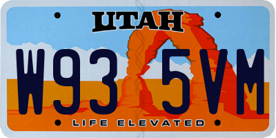 UT license plate W935VM