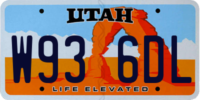 UT license plate W936DL