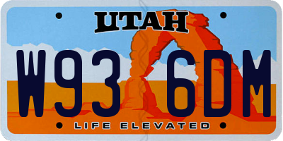 UT license plate W936DM