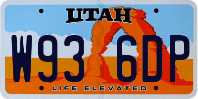 UT license plate W936DP