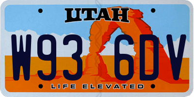 UT license plate W936DV