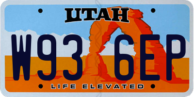 UT license plate W936EP