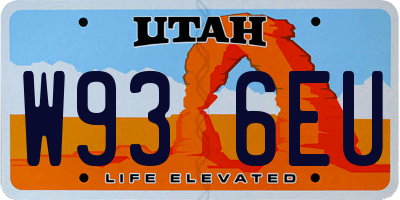 UT license plate W936EU