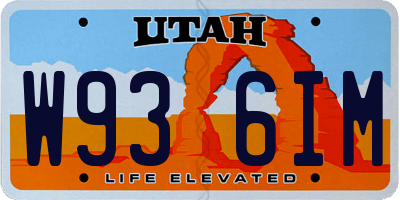 UT license plate W936IM