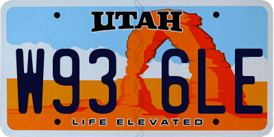 UT license plate W936LE