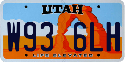 UT license plate W936LH