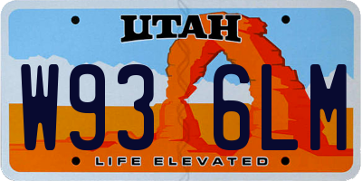 UT license plate W936LM