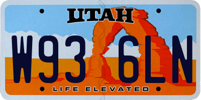 UT license plate W936LN