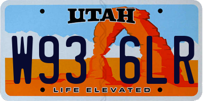 UT license plate W936LR