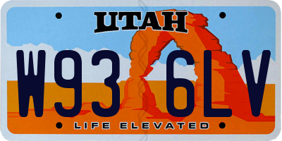 UT license plate W936LV