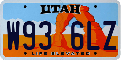 UT license plate W936LZ