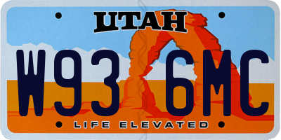 UT license plate W936MC