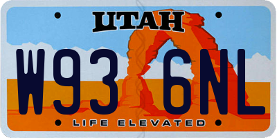 UT license plate W936NL