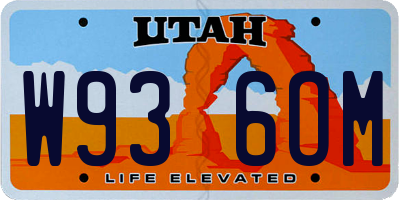 UT license plate W936OM