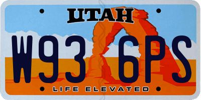 UT license plate W936PS