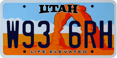 UT license plate W936RH