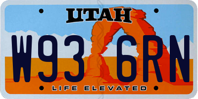 UT license plate W936RN