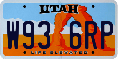 UT license plate W936RP