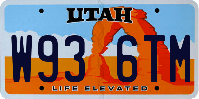UT license plate W936TM