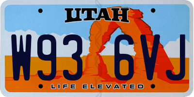 UT license plate W936VJ