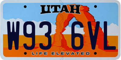 UT license plate W936VL