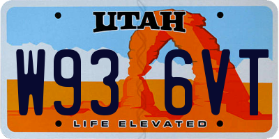 UT license plate W936VT