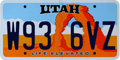 UT license plate W936VZ