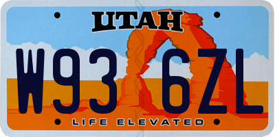 UT license plate W936ZL