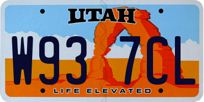 UT license plate W937CL