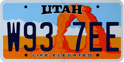 UT license plate W937EE