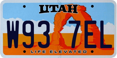 UT license plate W937EL