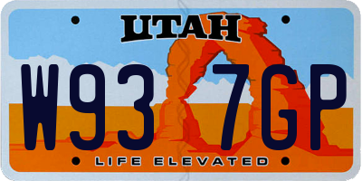 UT license plate W937GP
