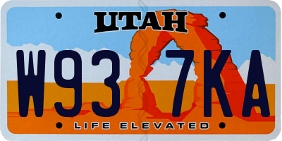 UT license plate W937KA