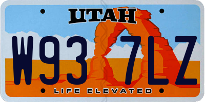 UT license plate W937LZ