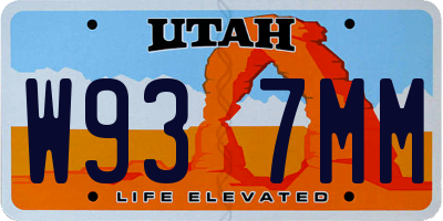 UT license plate W937MM