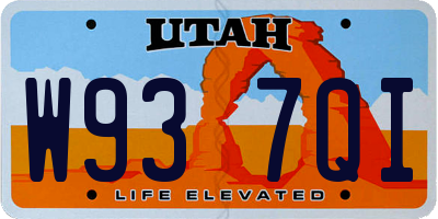UT license plate W937QI