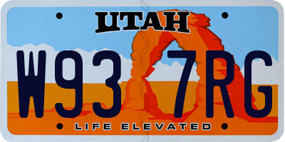 UT license plate W937RG
