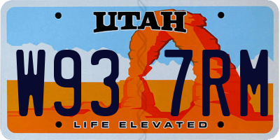 UT license plate W937RM