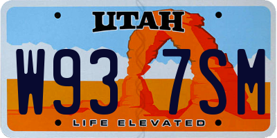 UT license plate W937SM