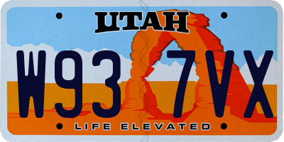 UT license plate W937VX