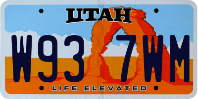UT license plate W937WM