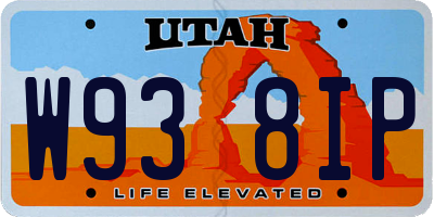 UT license plate W938IP