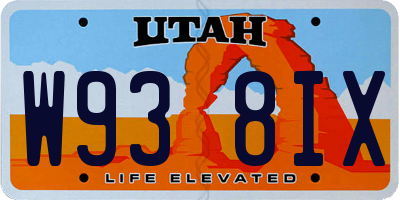 UT license plate W938IX